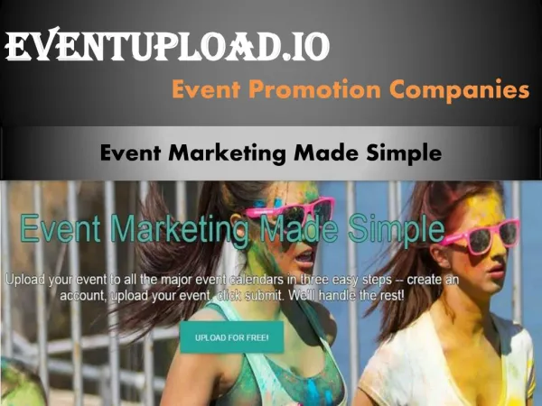 Free Event Promotion Companies