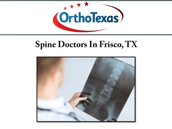 Spine Doctors In Frisco