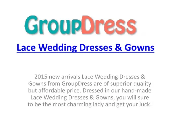 Lace Wedding Dresses & Gowns