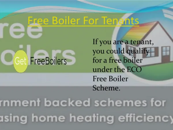Free Boiler Scheme For Tenants