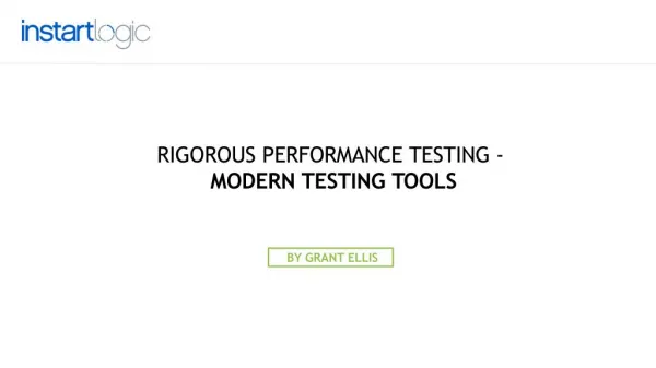 Rigorous Performance Testing - Modern Testing Tools | Instar