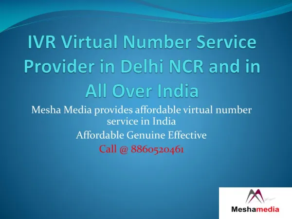 Virtual Number Service Provider in India