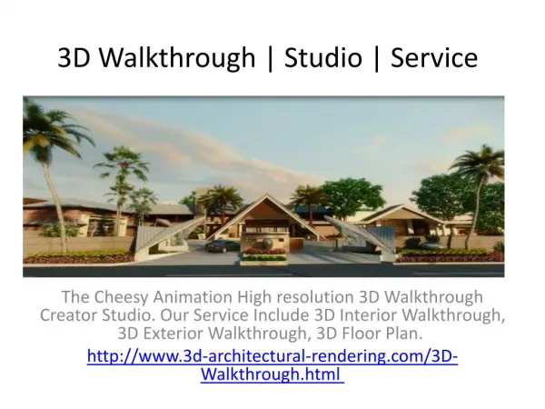 3D Walkthrough | Studio | Service