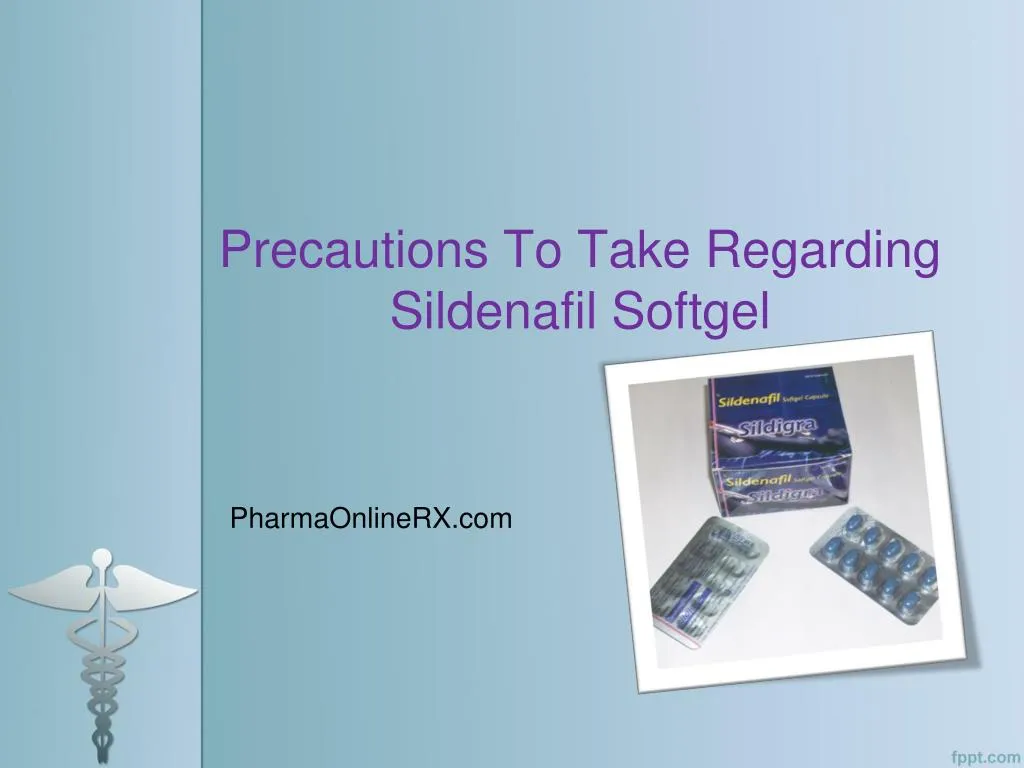 precautions to take regarding sildenafil softgel