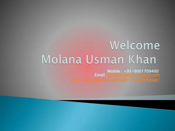 welcome molana usman khan