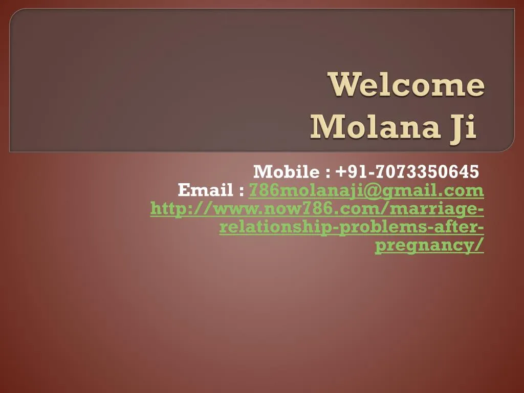welcome molana ji