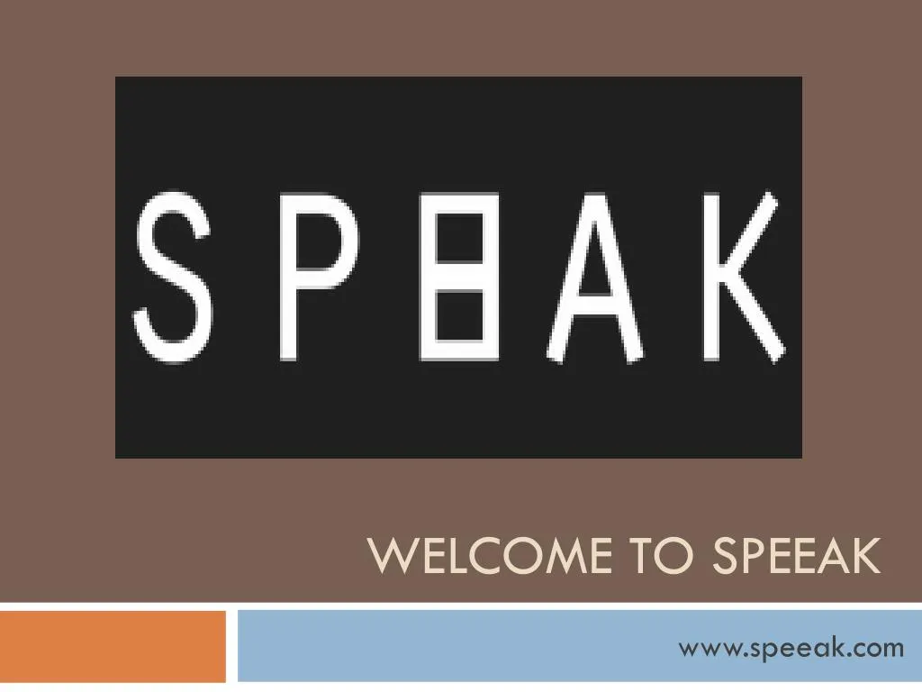 welcome to speeak