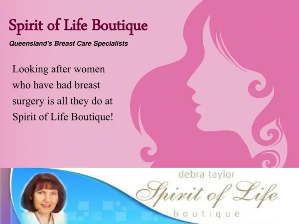 Spirit of Life Boutique - Queensland's Breast Care Specialis