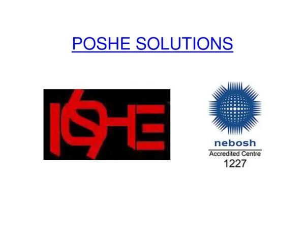 NEBOSH Course in Chennai - POSHE