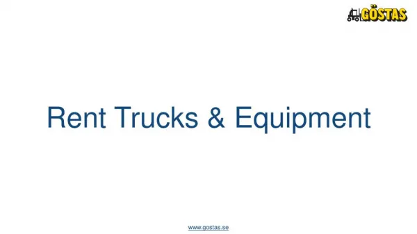 Rent Trucks & Equipment