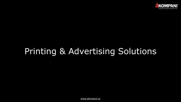 Printing & Advertising Solutions