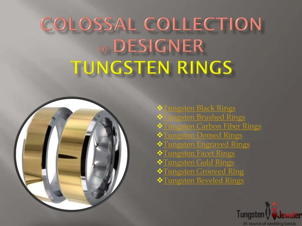 colossal collection of designer tungsten rings