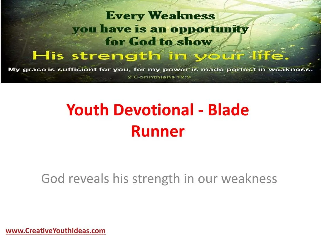 youth devotional blade runner