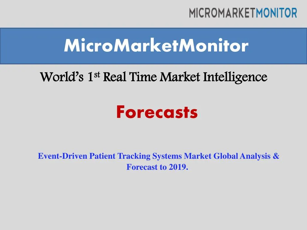 world s 1 st real time market intelligence