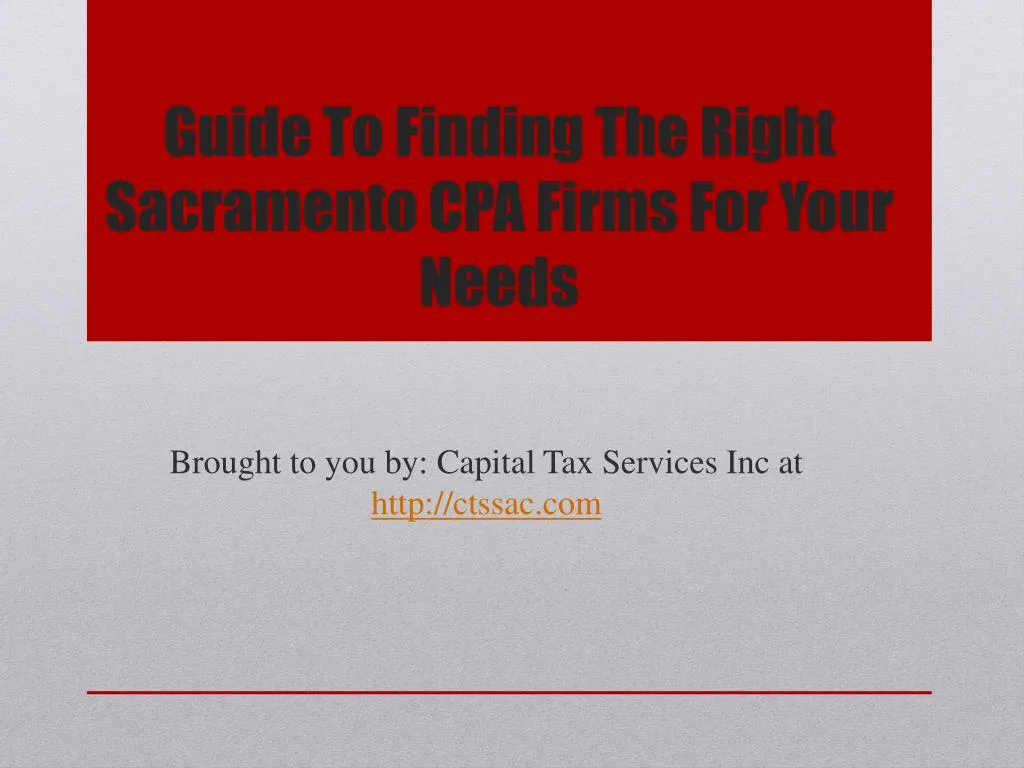 guide to finding the right sacramento cpa firms for your needs