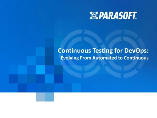 Enable Continuous Delivery with Continuous Testing-Parasoft