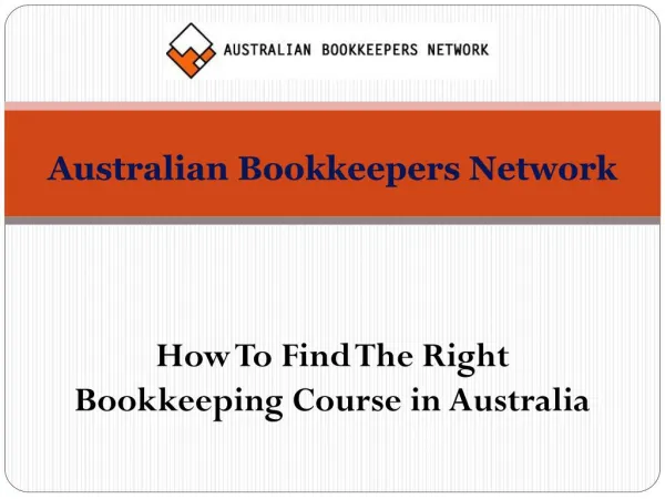 How To Find The Right Bookkeeping Course in Australia