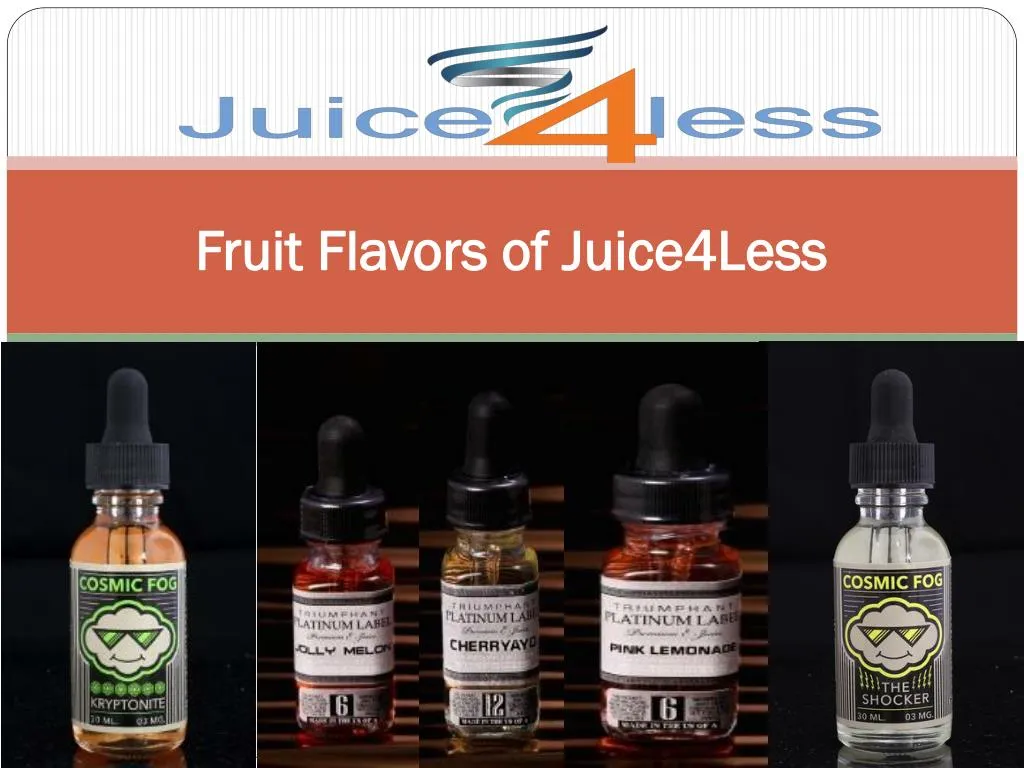 fruit flavors of juice4less