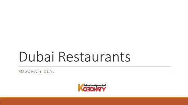Dubai restaurants