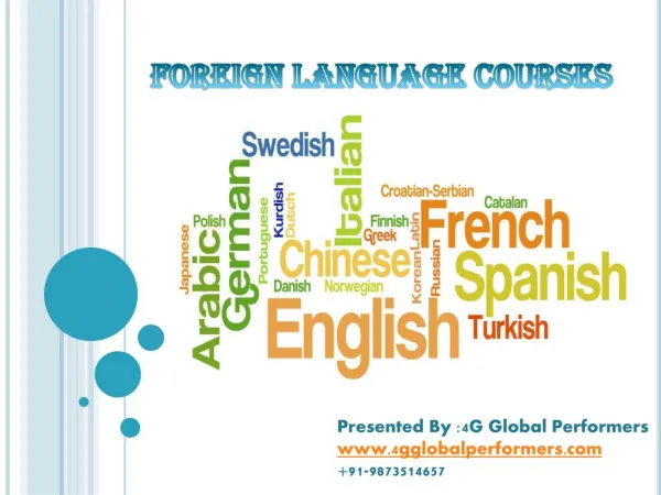 PPT on foreign language courses