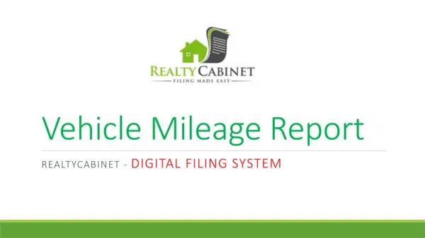 vehicle mileage report : realtycabinet