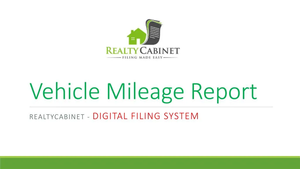 vehicle mileage report