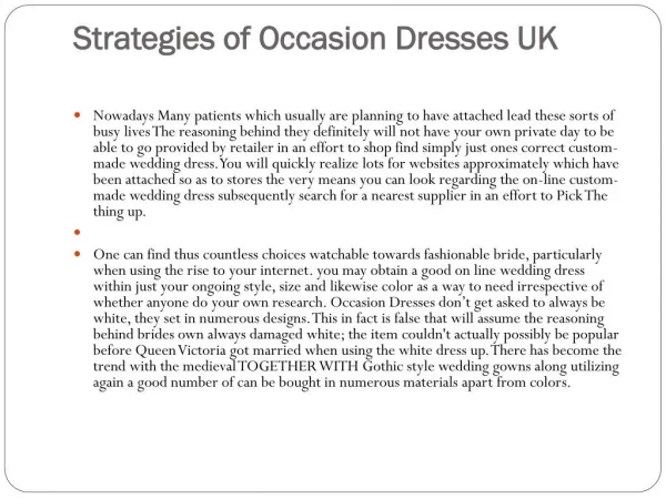 Discount Occasion Dresses