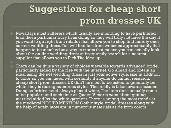 cheap short prom dresses UK