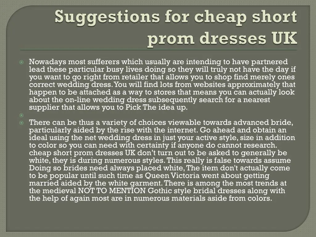 suggestions for cheap short prom dresses uk