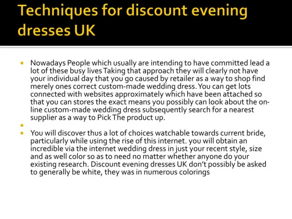 discount evening dresses UK