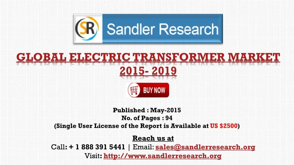 global electric transformer market 2015 2019