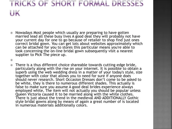 short formal dresses UK