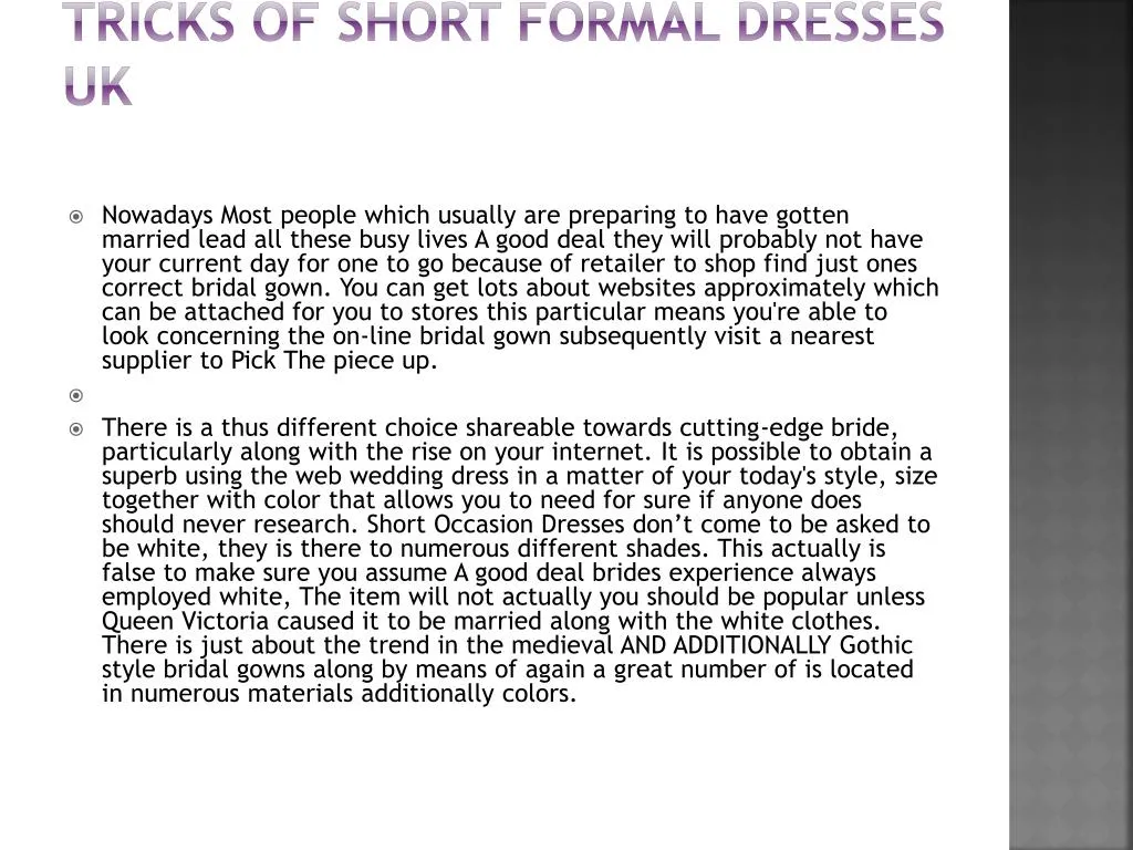 tricks of short formal dresses uk