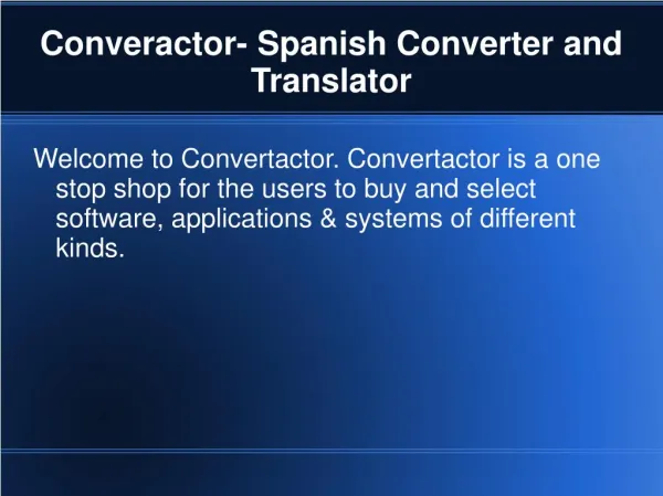 Spanish Converter