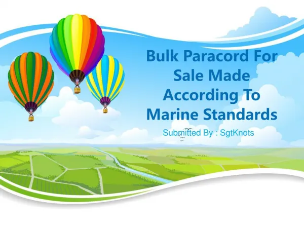 Bulk Paracord For Sale Made According To Marine Standards