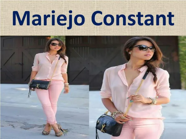 Mariejo Constant - Fashion Expert