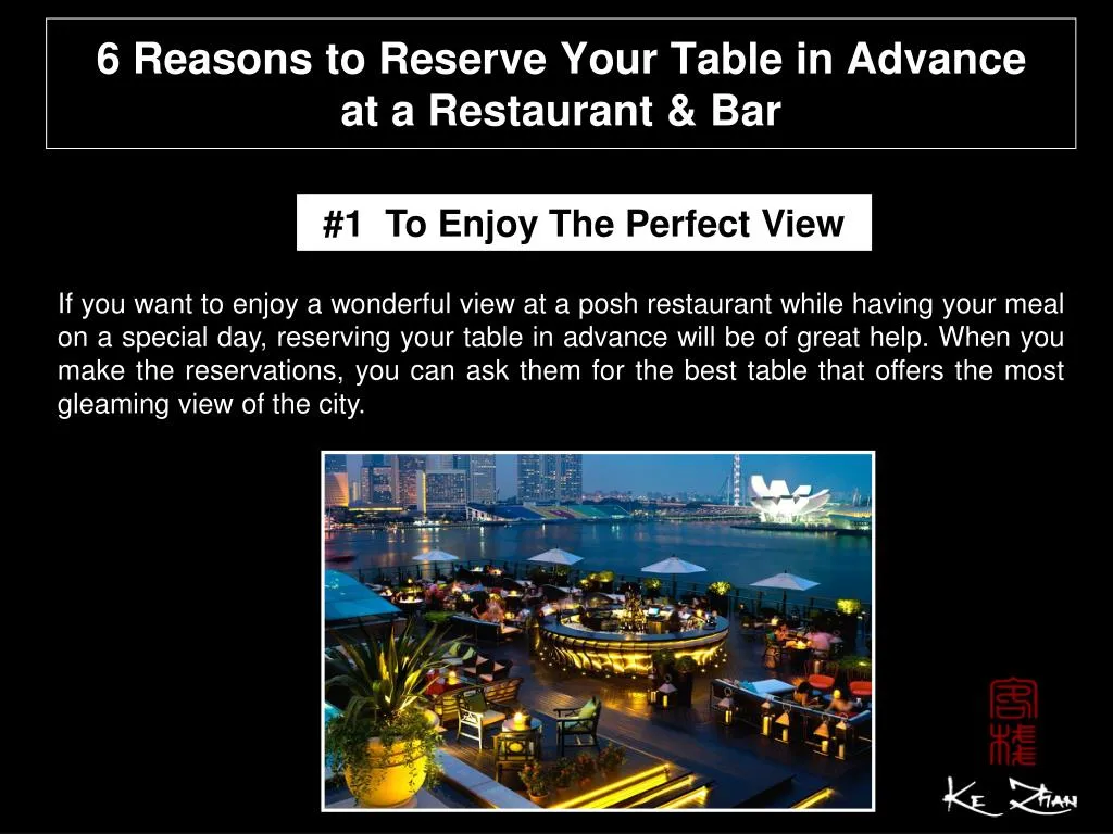 6 reasons to reserve your table in advance at a restaurant bar