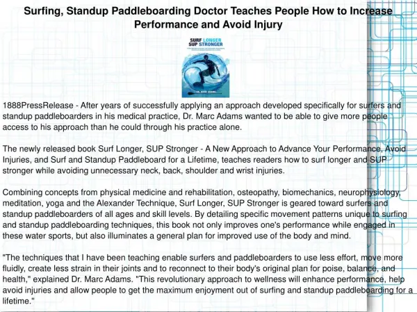 Surfing, Standup Paddleboarding Doctor Teaches People