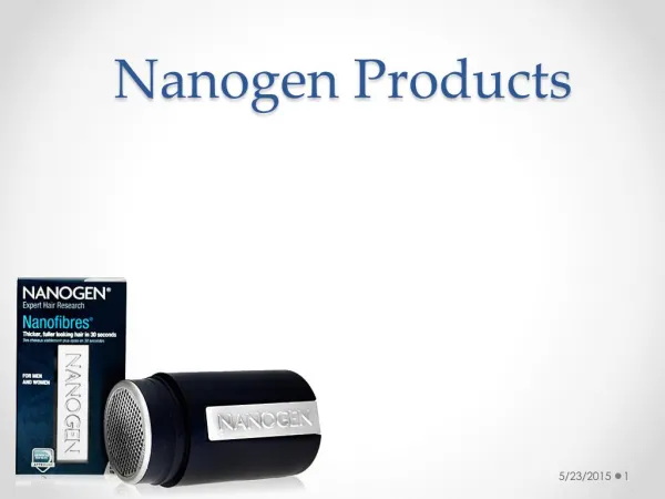 Nanogen Products by Nanogenindia