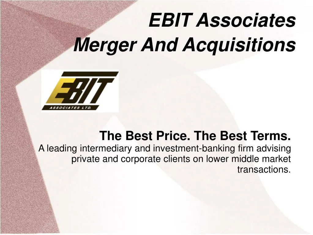 ebit associates merger and acquisitions