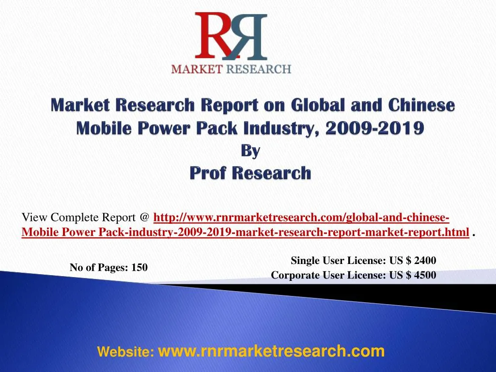 market research report on global and chinese mobile power pack industry 2009 2019 by prof research