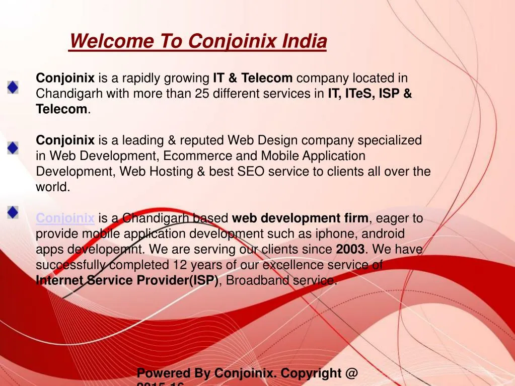 welcome to conjoinix india