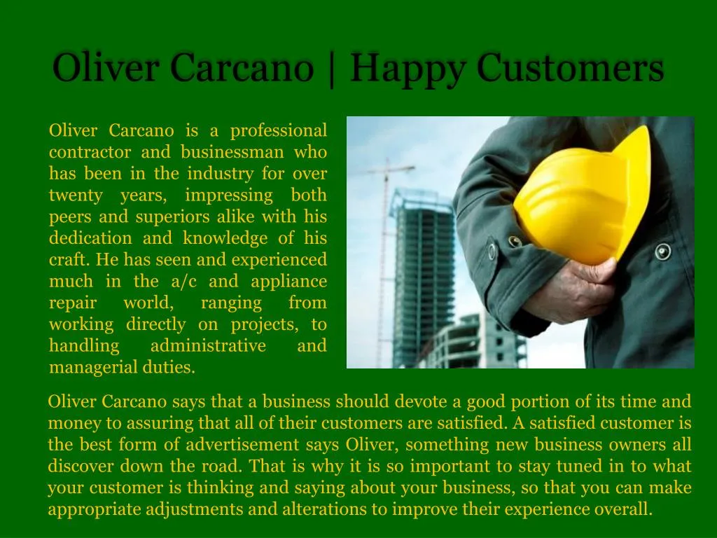oliver carcano happy customers