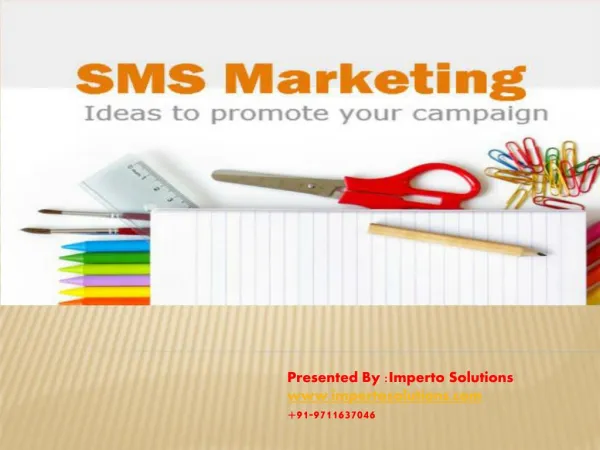 PPT on SMS Marketing