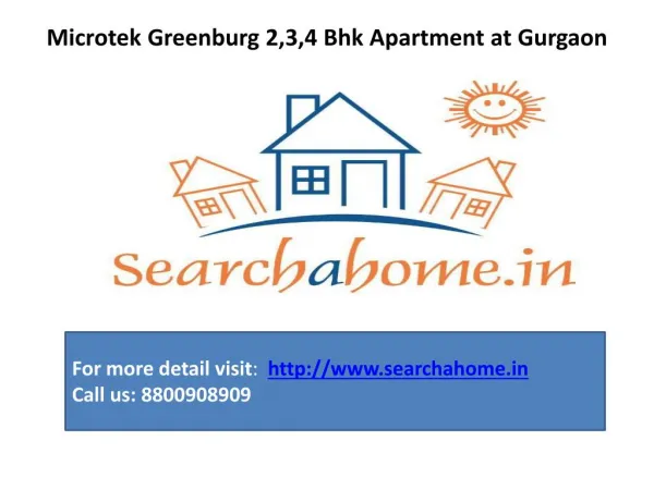 Microtek Greenburg 2,3,4 Bhk Apartment Searchahome.in
