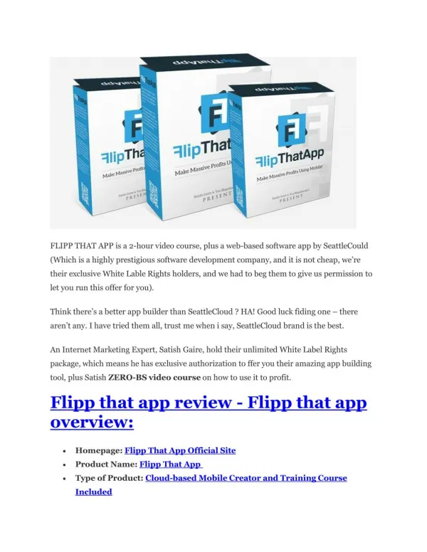 Flipp That App Review and (FREE) Flipp That App $24,700 Bonu