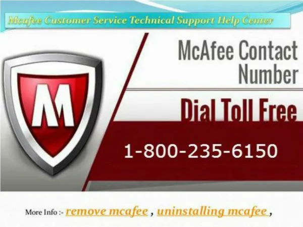 Mcafee Antivirus Toll free Number - 1-800-235-6150