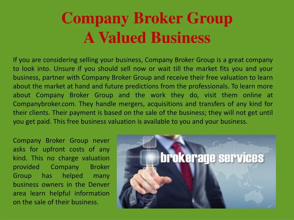 company broker group a valued business