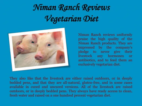 Niman Ranch Reviews_Vegetarian Diet