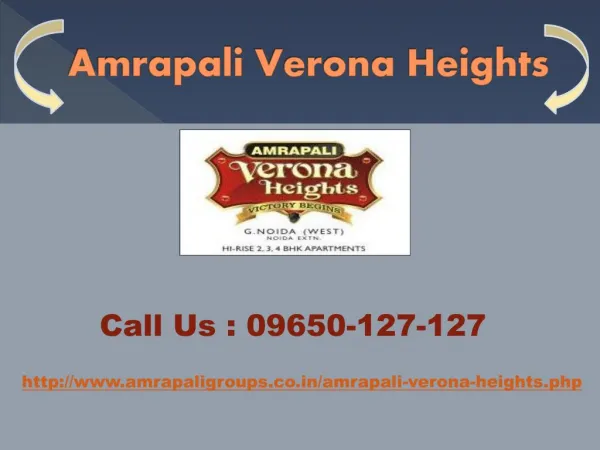 Amrapali Verona Heights at Noida Extension